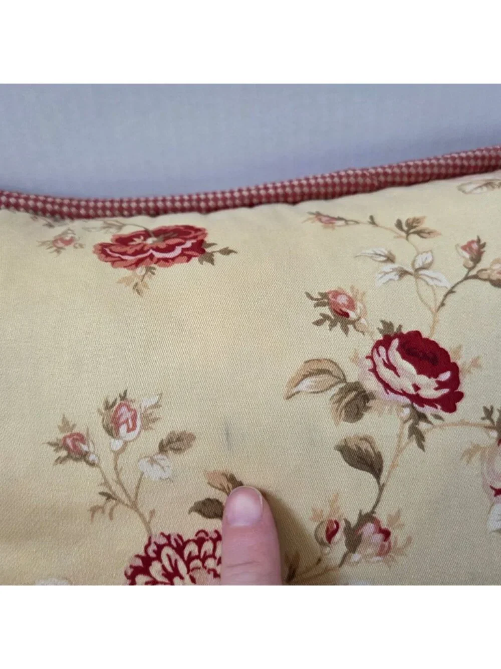 Waverly Sonata Harbor House Decorative Feather Pillow Red Floral 18